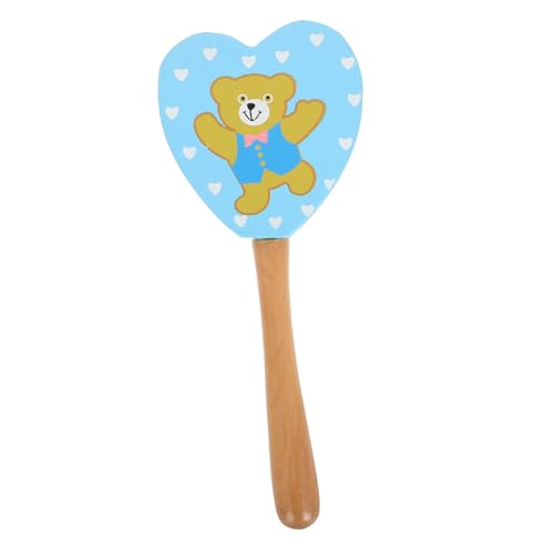 Vaguelly Maracas Aus Holz Für Kinder Musikinstrument in Herzform Sandstreuer Kleinkindspielzeug Baby-Musik Schütteln Kinder-schlaginstrument Mexikanisches Partygeschenk von Vaguelly