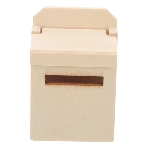 Vaguelly Mini-Briefkasten Briefkasten Figur Miniatur Zubehör für Puppenhäuser Mini-Dekor Mini-Hausmöbel Spielzeug für Kinder kinderspielzeug Mini-Hausbriefkasten Puppenhausmöbel Holz von Vaguelly