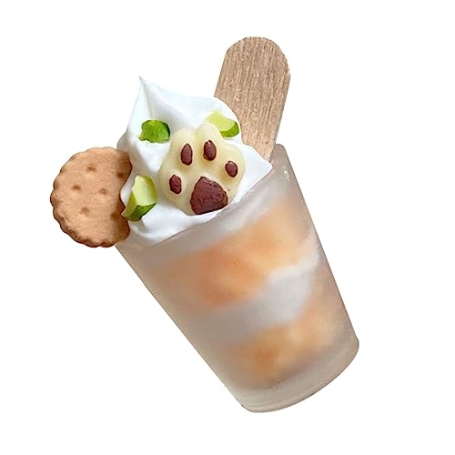 Vaguelly Mini-EIS Mini- - Mini-Essen Kleines Hausdekor Puppenhaus Lebensmittelmodell Mini-hauseis Mini-hausdekoration Kleines Hauszubehör Mini-Ornament Mini-Dessert-Modell Harz von Vaguelly