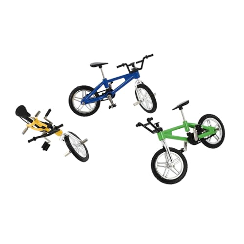 Vaguelly Mini Fahrrad Modell Finger 3 Sets Finger Bike Für Mini Deko Und Für Fingerbewegung 4 Farben Zufall von Vaguelly