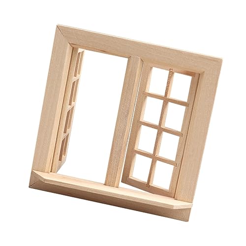 Vaguelly Mini Hausverzierung Aus Ungefärbtes Miniatur Fenstermodell Für Puppenhäuser Dioramen Und Kreative Bastelprojekte 4 Teiliges Set Für Individuelle Gestaltung von Vaguelly