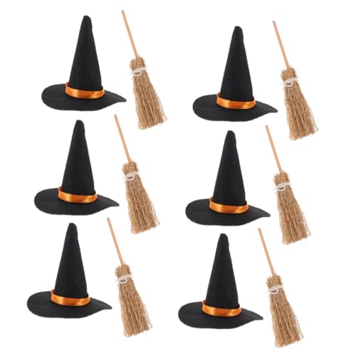 Vaguelly Mini Hexenhut und Besen Halloween Deko Set Handgefertigt Kompakt für Kleine Räume Vielseitig für Büro Schule und DIY Vaguelly Mini Hexenhut und Besen Halloween Deko Set Handgefertigt Kompakt für Kleine Räume Vielseitig für Büro Schule und DIY von Vaguelly