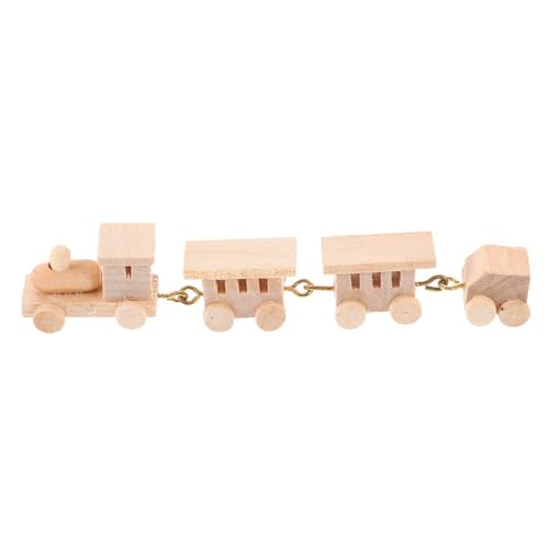 Vaguelly Miniatur Holzspielzeug Zug Deko Für Puppenhaus Farbenfrohes Mini Zug Modell Für Ideal Als Und Dekoration Im Kinderzimmer von Vaguelly