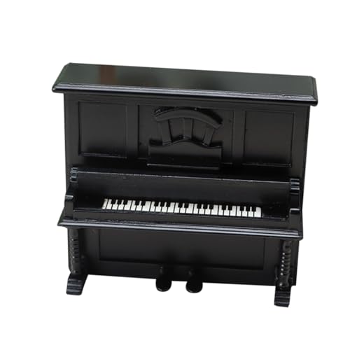 Vaguelly Mini-Piano-Modell für kinderspielzeug hühner Retro Klavier Toys for Kid Toys Miniaturklavierspielzeug Miniatur-Klaviermodelle Holz Black von Vaguelly