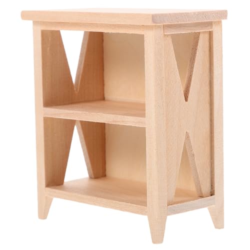 Vaguelly Mini-Schrank, Puppenhaus-möbel, Holz, Kleiner Schrank, Modell, Puppenhaus, Kleines Bücherregal von Vaguelly