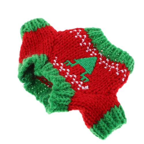 Vaguelly Mini-puppenpullover aus Plüschstoff Weicher Kuscheliger Puppen-Strickpullover mit Rotem und Grünem Dreiecksmuster Handgefertigtes Puppenzubehör für DIY-kostüme und Puppenmode Vaguelly Mini-puppenpullover aus Plüschstoff Weicher Kuscheliger Puppen-Strickpullover mit Rotem und Grünem Dreiecksmuster Handgefertigtes Puppenzubehör für DIY-kostüme und Puppenmode von Vaguelly