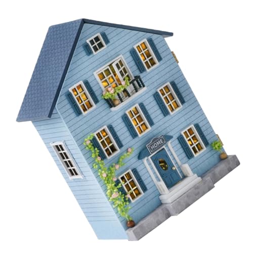 Vaguelly Miniatur Holzbaukasten DIY mit Möbeln Kreatives Miniaturhaus Modell Detailreiches Puppenhaus Set für Erwachsene Tragbares Bastelset als und Urlaub Deko Vaguelly Miniatur Holzbaukasten DIY mit Möbeln Kreatives Miniaturhaus Modell Detailreiches Puppenhaus Set für Erwachsene Tragbares Bastelset als und Urlaub Deko von Vaguelly