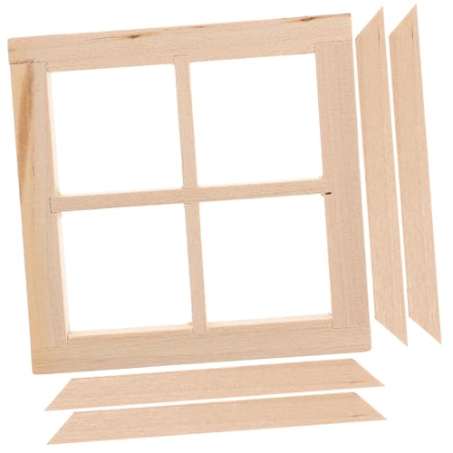 Vaguelly Einzigartiges 4-scheiben-Fenster Mini-Holz-puppenhaus- Jungen- Und Mädchen-Spielzeug Für Abschluss-Design-bastelarbeiten von Vaguelly