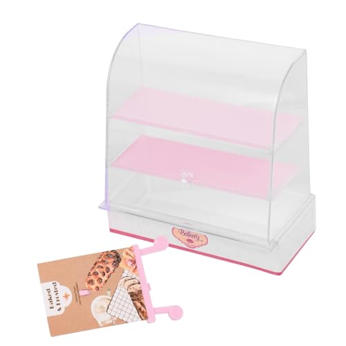 Vaguelly Miniatur Kuchenschrank Mini Bäckereischrank Mini Schrank Mini Dessertschrank Puppenhausschrank Mini Ladenschrank Mini Kuchenvitrine Mini Dessertschrank von Vaguelly