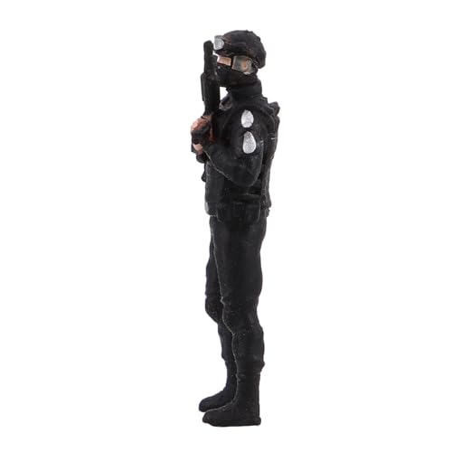 Vaguelly Miniatur- -Modell Polizeimodell Zubehör Polizeimann Statue Diorama Zubehör Tischdekoration Miniaturen Spielzeugpolizist Polizeifiguren Polizistenfigur Minifiguren Harz von Vaguelly