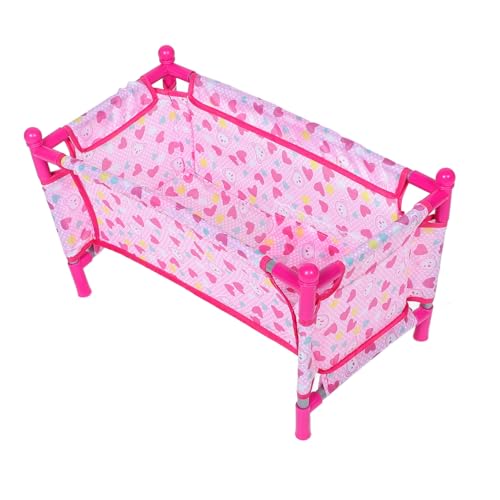 Vaguelly Miniatur Puppenbett Puppenwiege Mini Babypuppen Wiege Modelle Kleines Puppenbett Puppenhaus Möbel Dekoration Zubehör von Vaguelly