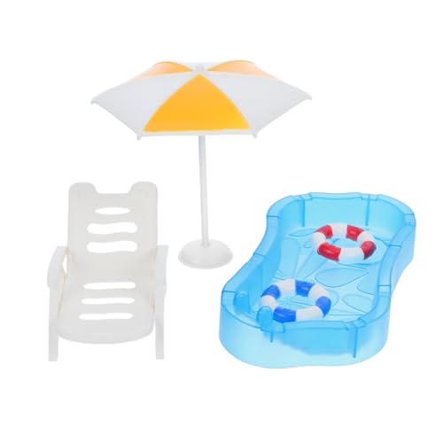 Vaguelly Miniatur Puppenhaus Pool mit Schwimmring Sonnenschirm und Strandstuhl Detailreiche DIY Strandzubehör für Puppenhaus Dekoration und Kreative Micro Landschaften Teilig Vaguelly Miniatur Puppenhaus Pool mit Schwimmring Sonnenschirm und Strandstuhl Detailreiche DIY Strandzubehör für Puppenhaus Dekoration und Kreative Micro Landschaften Teilig von Vaguelly