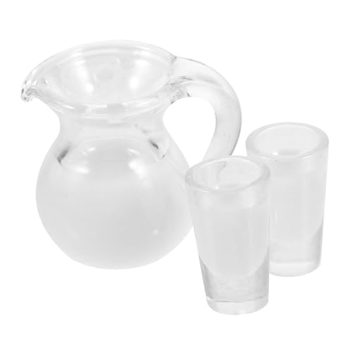 Vaguelly Puppenhauszubehör Miniatur Milch Und Saftset Für Puppenhaus 3 Teiliges Kettle Set Aus Niedliche Mini Küchenaccessoires Für Puppenhaus Dekoration Und Rollenspiele Miniatur Küchenzubehör von Vaguelly