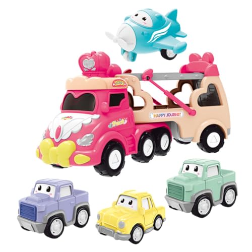 Vaguelly Spielzeug Kinder 1 Set Inertiales Fahrzeug Pink Rückziehauto Modell Shop Truck Für LKW Für Jungen Und Ädchen Ideal Für Kreatives Ohne Batterien Pick up Truck Spielzeug von Vaguelly