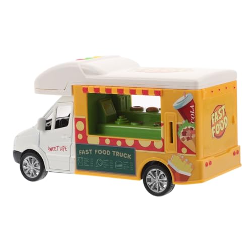 Vaguelly Modell eines -Food-Trucks Kinderspielzeug Autospielzeug Pizza- Auto Auto für Eiswagen für Wohnmobil Legierung von Vaguelly