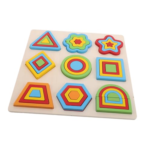 Vaguelly Montessori Holzpuzzle Brett Geometrische Formen Steckspiel Lernspielzeug für Kleinkinder Frühpädagogisches Holzform Sortierspielzeug Sicheres Holzmaterial Mathematischer Vaguelly Montessori Holzpuzzle Brett Geometrische Formen Steckspiel Lernspielzeug für Kleinkinder Frühpädagogisches Holzform Sortierspielzeug Sicheres Holzmaterial Mathematischer von Vaguelly