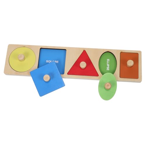 Vaguelly Montessori Holzpuzzle Handgriff Lernspielzeug Geometrische Formen Steckbrett für Kleinkinder Pädagogisches Motorikspielzeug zur Hand Auge koordination Vaguelly Montessori Holzpuzzle Handgriff Lernspielzeug Geometrische Formen Steckbrett für Kleinkinder Pädagogisches Motorikspielzeug zur Hand Auge koordination von Vaguelly