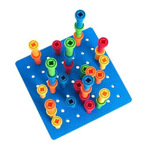 Vaguelly Montessori-Spielzeug Für 2-Jährige – Steckbrettspiel Mit 25-Teiligem Set Steckpuzzle Für Kleinkinder Von 1–3 Jahren Steckspiel Für Feinmotorik von Vaguelly