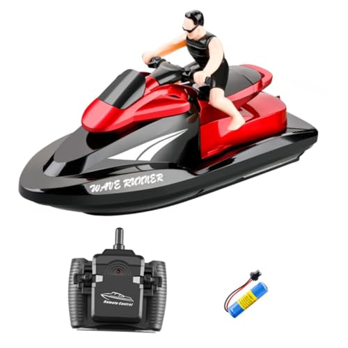 Vaguelly Motorboot hühner kinderknallzeug elektrische Schnellboot Outdoor schnelles rc Boot 2,4-GHz-Boot- elektrisches Poolboot Abs rot von Vaguelly