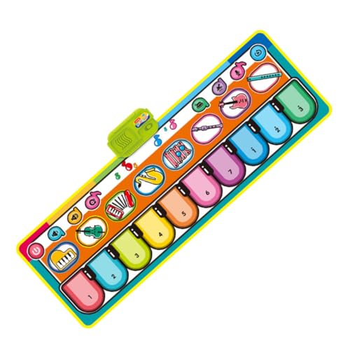 Vaguelly Musik Decke Musikalische Klaviermatte Tanzmatte Boden Spielmatte Elektrische Musikmatte Musikalisches Mattenspielzeug Tastaturmatte Für Klavier Keyboard-musikmatte Sport Colorful von Vaguelly