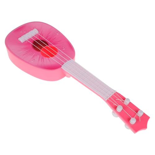 Vaguelly Musikalisches Spielzeug Ukulele Kleinkindspielzeug Musikspielzeug Für Kinder Spielzeug-Banjo Musikinstrumente, Spielzeug -gitarrenspielzeug E-Gitarre Für Kinder Rosa Plastik von Vaguelly