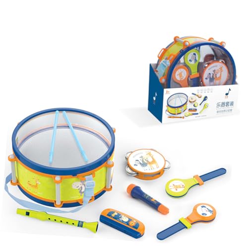 Vaguelly Schlagzeug-Set Für Jungen Und Mädchen Kleinkinder Musikinstrumente Spielzeug Schlagzeug Für Jungen Und Mädchen Design Für Feinmotorik Und Emotionales Verständnis von Vaguelly