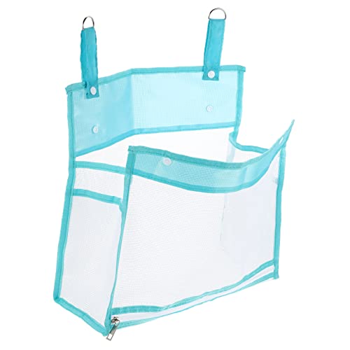 Vaguelly Netztasche zur Aufbewahrung von kinderzimmer aufbewahrung Toy Organizer for Room Badewanne Spielzeughalter faltbar Badenetz für Wannenspielzeug Sky-Blue von Vaguelly