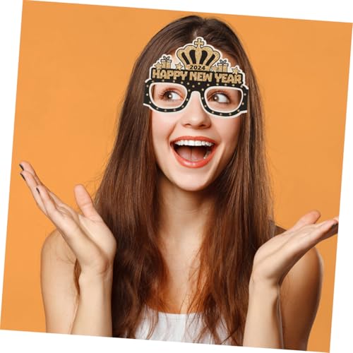 Vaguelly Neujahrs-partybrillen und Papierhüte Schwarz-gold Geburtstag Foto Requisiten Partyzubehör für Silvester Veranstaltung Vaguelly Neujahrs-partybrillen und Papierhüte Schwarz-gold Geburtstag Foto Requisiten Partyzubehör für Silvester Veranstaltung von Vaguelly