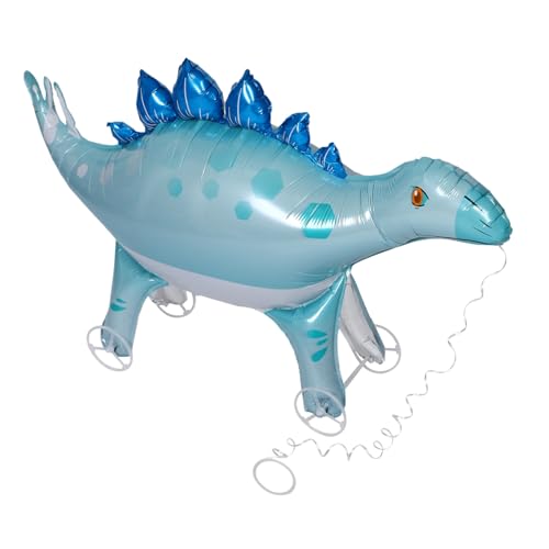 Vaguelly Niedlicher Selbststehender Dinosaurier Ballon Stegosaurus Drachen Geburtstagsballons Mit Rädern Für Kinder Dschungel Motto Dinosaurier Partyzubehör von Vaguelly