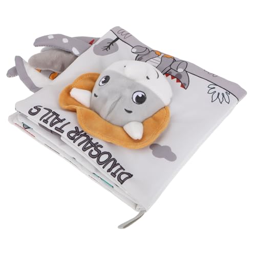 Vaguelly Nordisches Windschweif-stoffbuch Bücher Aus Stoff Sinnesbücher Für Babys -stoffbuch Knisterbücher Für Babys Bücher Für Babys Von 0 Bis 12 Monaten Babybuch Tuch Light Grey von Vaguelly