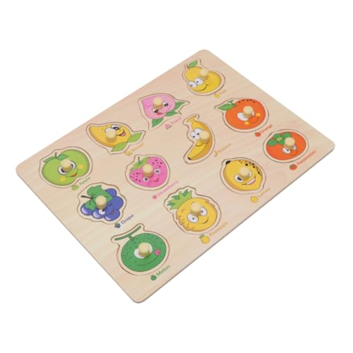 Vaguelly Obst-Puzzle intelligenzspielzeug für kinderspielzeug Holz Panel spielzeuge holzbohlen bohlen bretter holztafel Rätsel für Puzzles aus Holz Puzzlespiele Bambus von Vaguelly