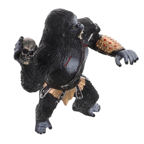 Vaguelly Orang-utan-Ornamente Gorilla-Desktop-Dekorationen Gorilla-Figuren Gorilla-Spielzeug Affen-spielsets, Spielzeug Tierwelt Tierfigur Gorilla-Dekorationen Affenstatue PVC Light Brown von Vaguelly