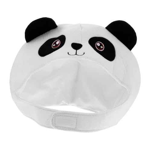 Vaguelly Panda-kopfbedeckung Panda-kopf-hut Tier-cosplay-kostüm Panda-kostüm Verrückte Hüte Cosplay-kopfbedeckung Flauschige Mütze Cosplay-hut Plüsch Bärenmütze Neuheit Hüte Kurzer Plüsch von Vaguelly