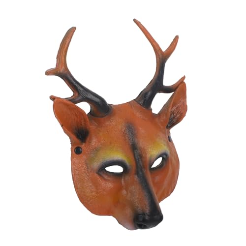 Vaguelly Partymaske Lustige Maske Neuartige Maske Tiermasken Cosplay Maske Für Den Außenbereich Hirschmaske Hirsch Cosplay Maske Party Performance Masken Tiermaske Für Halloween von Vaguelly