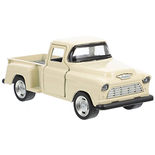 Vaguelly Pickup-Truck-Modell Auto Vintage - Wohnmobil weißer LKW alte LKW-Dekoration bastelset basteln für Geländewagen-Modell Geländewagenmodell Legierung Beige von Vaguelly