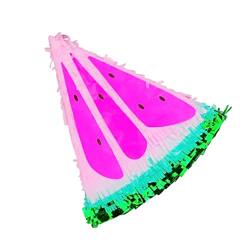 Vaguelly Piñata Toilettensitzheber Ungefüllte Pinata Pinata-partyspiel Wassermelonen-pinata-spielzeug Sommerspielzeug Wassermelonen-partytüten Mexikanische Dekorationen Stofftiere Papier von Vaguelly