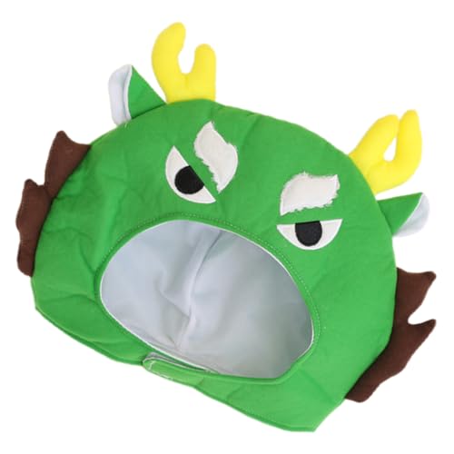 Vaguelly Plüsch Drachenkopf Mütze Festliche Kopfbedeckung Angenehm Bequem Für Cosplay Maskerade Kinderpartys Party Zubehör Grün Vaguelly Plüsch Drachenkopf Mütze Festliche Kopfbedeckung Angenehm Bequem Für Cosplay Maskerade Kinderpartys Party Zubehör Grün von Vaguelly
