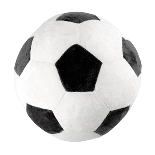 Vaguelly Plüsch-Fußball Ausgestopfter Fußball Weicher Fußball Wurfkissen Flauschiges Fußball-Plüschtier Spielzeug 18 cm Sport-Plüschbälle Zum Werfen Spielen Fangen Spielen von Vaguelly