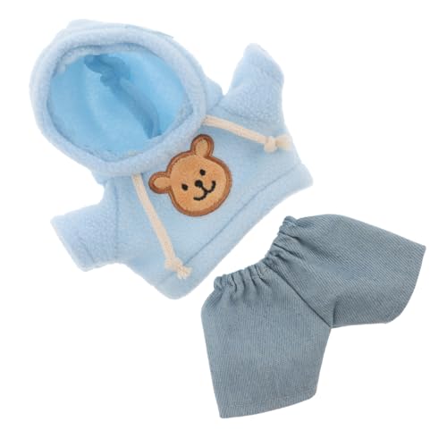 Vaguelly Plüschbär Kleidung Set Austauschbare Kapuzenpullover und Jeans für Stofftiere Niedliches Outfit für Puppen Kreativsein Vaguelly Plüschbär Kleidung Set Austauschbare Kapuzenpullover und Jeans für Stofftiere Niedliches Outfit für Puppen Kreativsein von Vaguelly