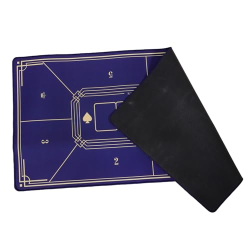 Vaguelly Pokermatte Mahjong-Matte Pokertischmatte Pokerpad Spieltischabdeckung Mahjong-tischmatte Brettspiel-tischmatte Pokertisch Topper Pokertischplatte Blue Harz-pad von Vaguelly