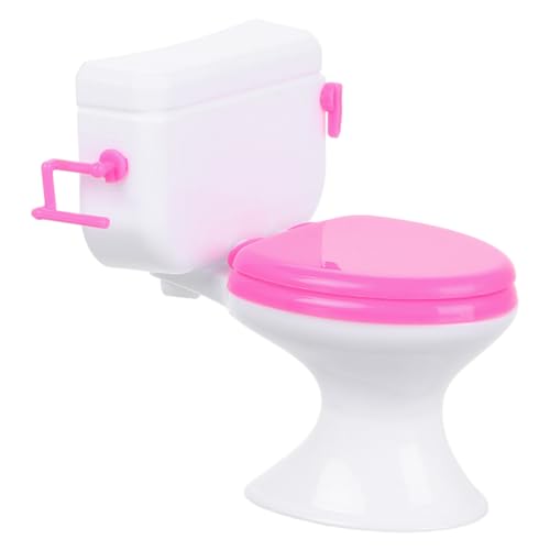 Vaguelly Puppen Toilette Mini Spielzeug Badezimmer Dekorationen Puppenhäuser Geburtstagsdekoration Für Mädchen Schöne Mini Toilette Miniatur Toilette Puppenhaus Dekoration von Vaguelly