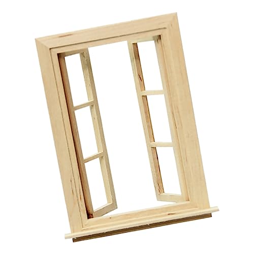 Vaguelly Puppenhaus 6 Fenster bastelset basteln für spielsachen für Toys verkleidungsaccessoires Safe Toy Miniaturmöbel Puppenmöbel Miniatur-Dinge Holz von Vaguelly