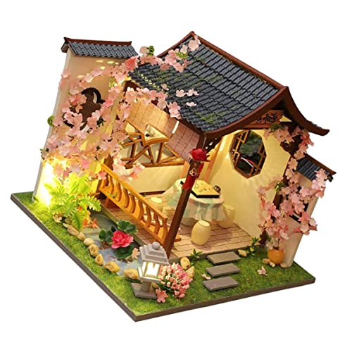 Vaguelly Puppenhaus-Modell Desktop- -kit Desktop-DIY- Mini- Verschleißfestes Heimwerkerhaus Haushalt Minihaus Dekoratives Minihaus Dekoratives Zum Selber Bauen Colorful Holz von Vaguelly