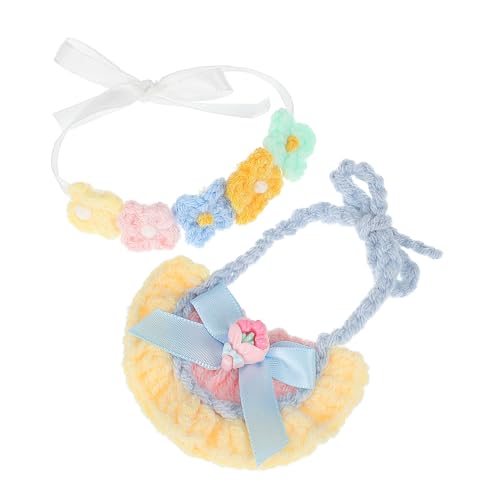 Vaguelly Puppenkleider Set mit Gestricktem Blumen-Haarband und Babylätzchen aus Baumwollfaden Kompatibel für Labubu Puppen Langlebig Einfach Anzuziehen und Stilvoll für Dollhouse Miniatures Vaguelly Puppenkleider Set mit Gestricktem Blumen-Haarband und Babylätzchen aus Baumwollfaden Kompatibel für Labubu Puppen Langlebig Einfach Anzuziehen und Stilvoll für Dollhouse Miniatures von Vaguelly