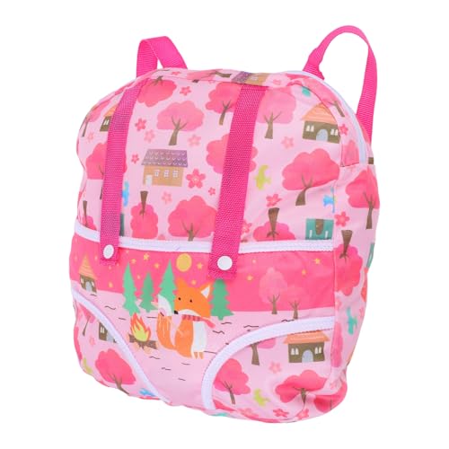 Vaguelly Puppenrucksack Rucksack Koffer Puppe Minipuppen Kleine Puppe Reborn Puppenzubehör Prinzessinnenpuppen Reisepuppen Tierpuppen Mädchen Laufstall Polyester von Vaguelly