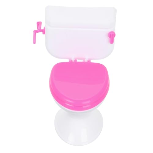 Vaguelly Puppentoilette Spielzeug Toilettenmodell Puppenhaus-dekor Dekorative Mini-hausdekoration Schöne Mini-hausdekoration Miniatur-hausdekor Zarte Mini-hausdekoration Plastik von Vaguelly