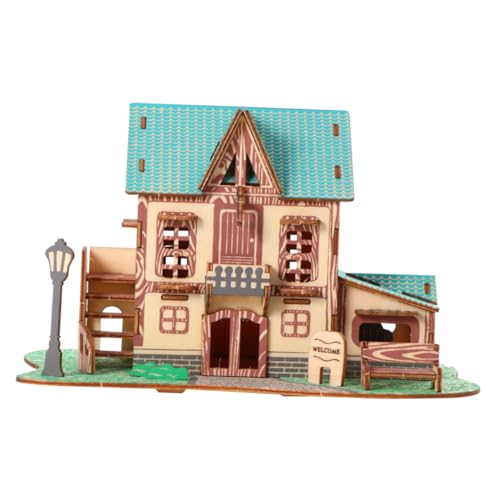 Vaguelly Puzzle- Aus Holz -Puzzle- Holzhaus Pädagogisches Holzpuzzle Blue von Vaguelly