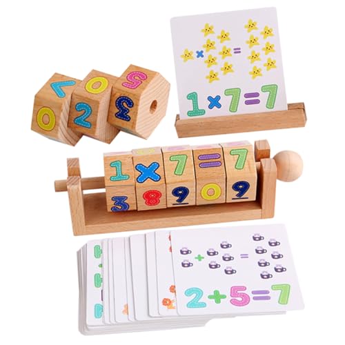 Vaguelly Tragbares Puzzlespielzeug für Jungen und Mädchen Puzzle-lernspielzeug für Jungen und Mädchen Holzblöcke Zahlenpuzzle-Spielzeug von Vaguelly