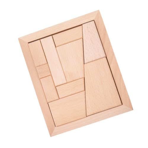 Vaguelly Puzzle-bausteine Kognitionsspielzeug Kinder Bausteine 3D-rätsel Lernspielzeug Für Kinder Bausteine ​​Spielzeug Tangram-Puzzle Kinder Blockiert Spielzeug Kinderpuzzle Hölzern von Vaguelly