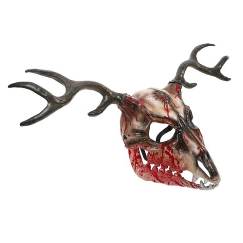 Vaguelly Realistische Halloween Hirschgeweih Maske für Erwachsene Atmungsaktiv Abnehmbar Vielseitige Tier Masquerade Requisite für Cosplay Party und Rollenspiele Vaguelly Realistische Halloween Hirschgeweih Maske für Erwachsene Atmungsaktiv Abnehmbar Vielseitige Tier Masquerade Requisite für Cosplay Party und Rollenspiele von Vaguelly